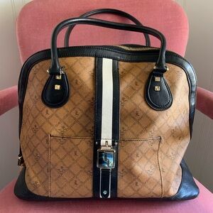 L.A.M.B. by Gwen Stefani Tan and Black Satchel